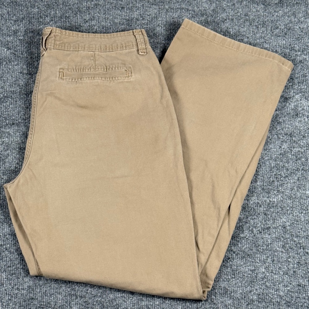 Gloria Vanderbilt 8 Khaki Chino Straight Leg Pants Smart Casual Workwear Neutral